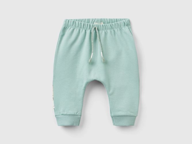 Benetton, Pantaloni In Calda Felpa Con Taschino, taglia 62, Verde Acqua, Bambini - United Colors of Benetton - Modalova