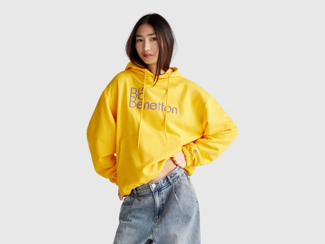 Benetton, Sweat Avec Poche Et Capuche, taille L, Jaune - United Colors of Benetton - Modalova