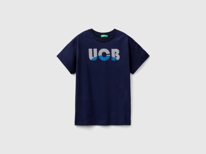 Benetton, T-shirt 100% Cotone Bio Con Logo, taglia 3XL, Blu Scuro, Bambini - United Colors of Benetton - Modalova