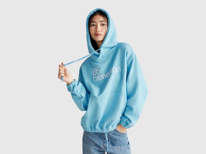 Benetton, Sweat Avec Poche Et Capuche, taille L, Bleu Ciel - United Colors of Benetton - Modalova
