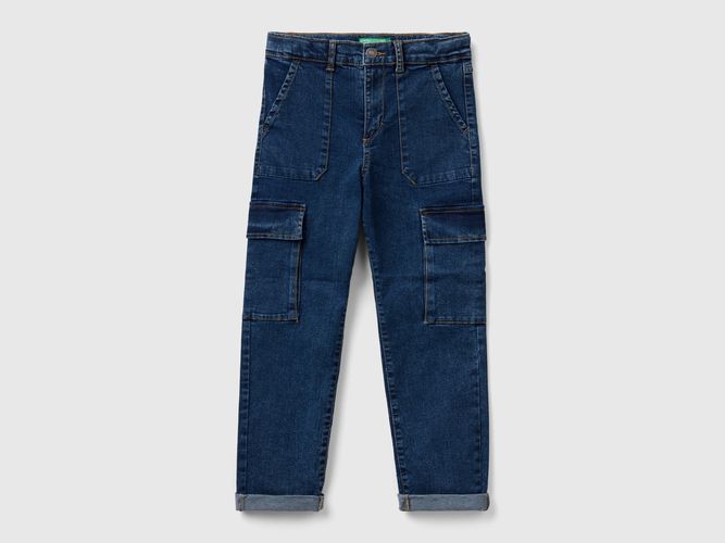 Benetton, Jeans Cargo In Denim "eco-recycle", taglia S, Blu, Bambini - United Colors of Benetton - Modalova