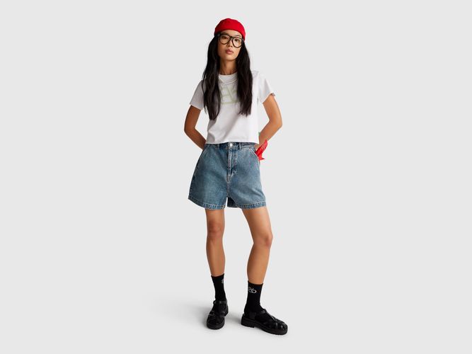 Benetton, Jean Court, taille M, Bleu Clair - United Colors of Benetton - Modalova