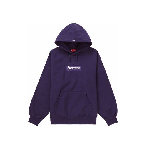 Hoodie Box Logo FW23 Dark Purple - Supreme - Modalova