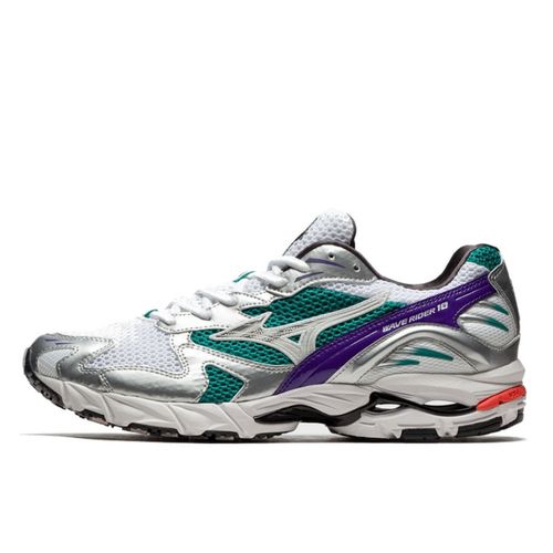 Wave Rider 10 White Silver Teal Purple - Mizuno - Modalova