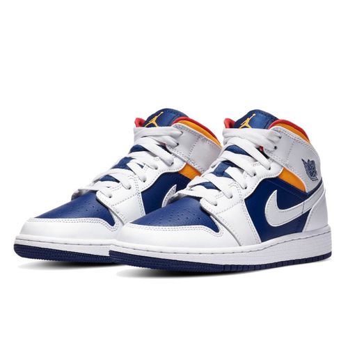 Air 1 Mid White Laser Orange Deep Royal Blue - Jordan - Modalova
