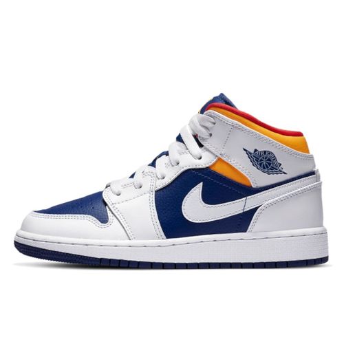 Air 1 Mid White Laser Orange Deep Royal Blue - Jordan - Modalova