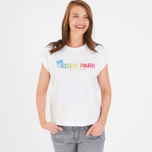 T-shirt blanc à sérigraphie French Flair - Eden Park - Modalova
