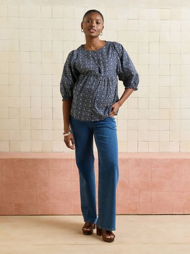 Blouse d'allaitement manches ballons marine - Vertbaudet - Modalova