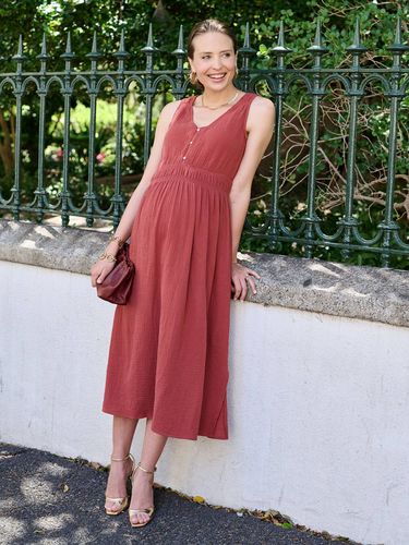 Robe longue grossesse et allaitement terracotta - Envie De Fraise - Modalova