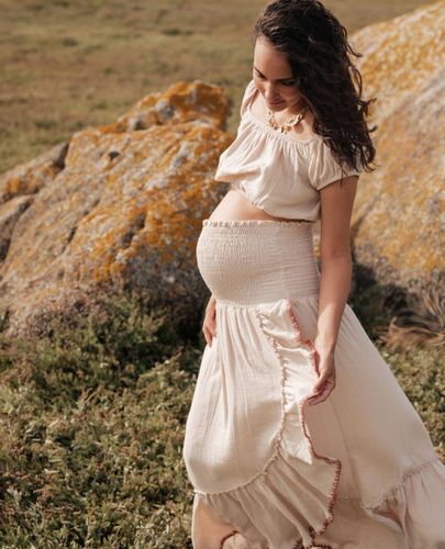 Robe Jupe De Maternité 2 En 1 Laila - Cache Coeur - Modalova