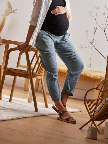 Pantalon de grossesse en gaze de coton - Vertbaudet - Modalova