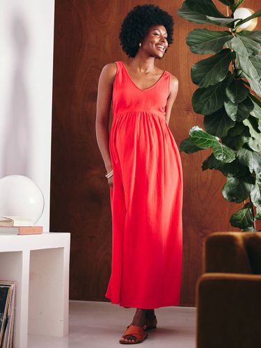 Robe longue de grossesse en gaze de coton grenadine - Vertbaudet - Modalova