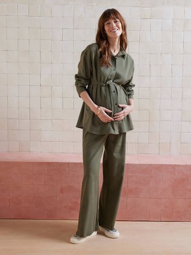 Ensemble 2 pièces homewear grossesse et allaitement olive - Vertbaudet - Modalova