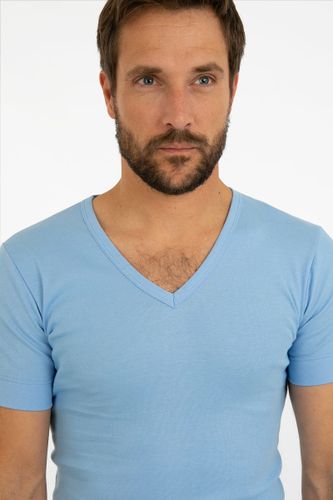 T-shirt col V - coton peigné - ARMOR LUX FR - Modalova
