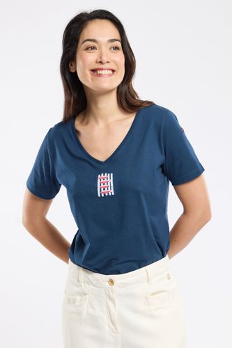 T-shirt col V poissons - coton léger - ARMOR-LUX - Modalova