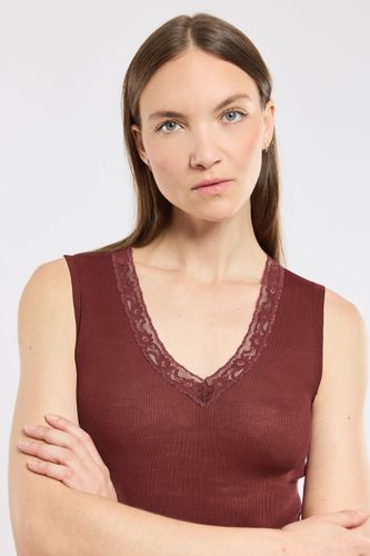 Débardeur col dentelle - laine et soie - ARMOR LUX FR - Modalova