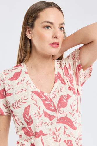 T-shirt col V imprimé - lin - ARMOR LUX FR - Modalova