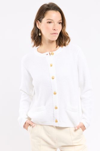 Cardigan maille texturée - coton - ARMOR-LUX - Modalova