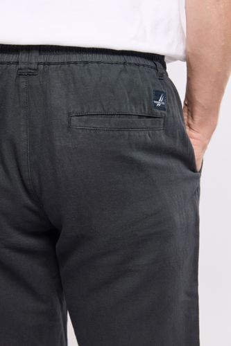Pantalon taille élastique DOMINO - lin et coton - BERMUDES - Modalova