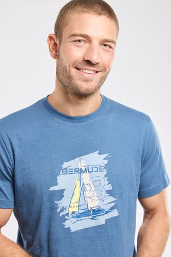 T-shirt sérigraphié VEHOURA - coton léger - BERMUDES - Modalova