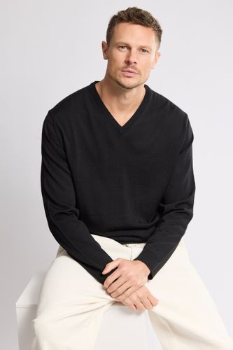 Pull col V - laine mérinos et acrylique - BERAC - Modalova