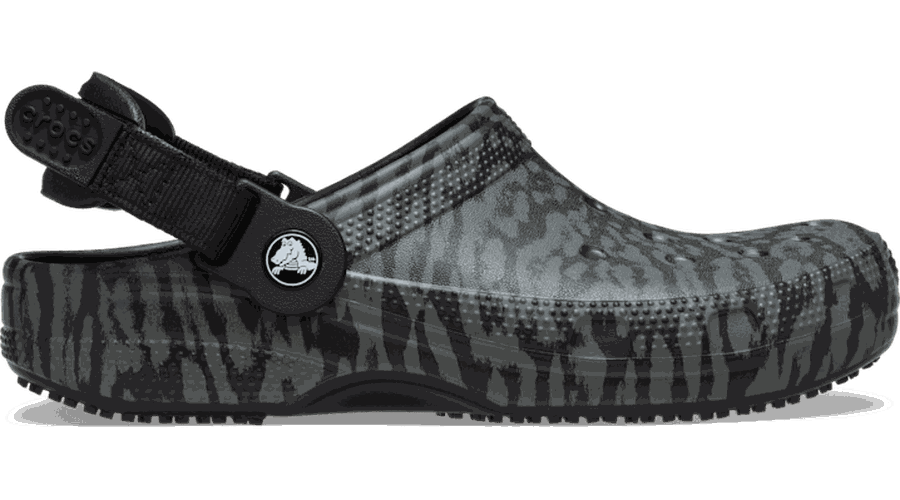 Classic Work Graphic Sabots Unisex Black/Carbon 36 - Crocs - Modalova