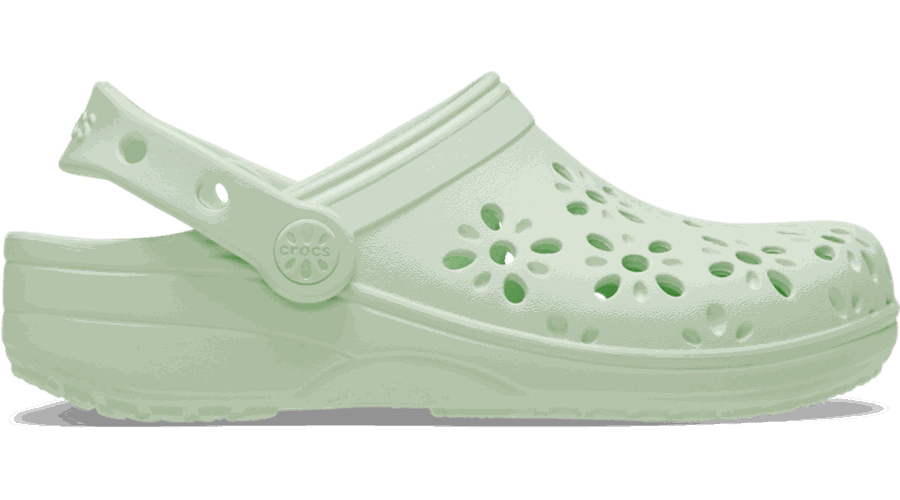 Classic Floral Cut-Out Sabots Enfants Jade Tint 28 - Crocs - Modalova