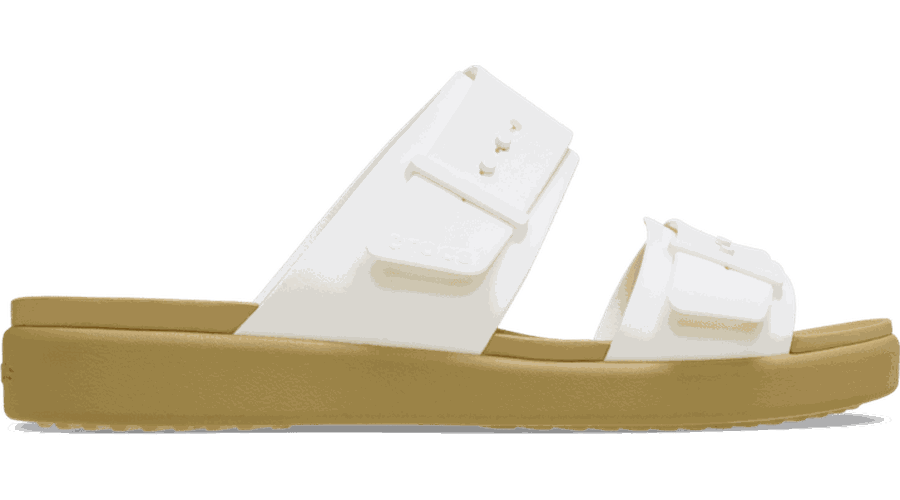 Crocs Brooklyn Buckle Low Low Sandales s Chalk/Tan 33 - Crocs FR Feed New - Modalova