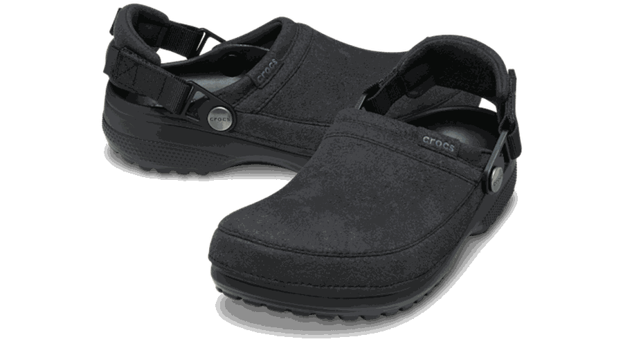 Classic Crafted Vegan Suede Sabots Unisex Black 33 - Crocs - Modalova