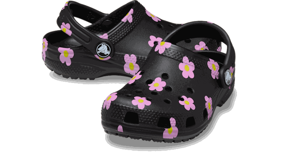 Toddler Classic Flower Sabots Enfants Black 20 - Crocs - Modalova