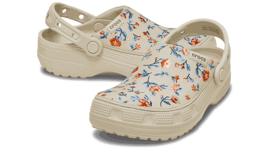 Classic Crafted Floral Sabots Unisex Frappé 33 - Crocs - Modalova