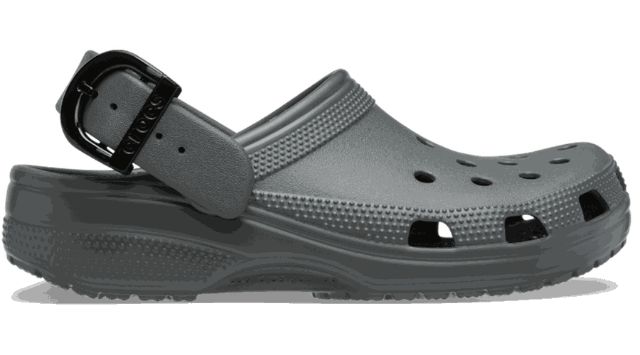 Crocs Classic Enamel Buckle Sabots Unisex Carbon 33 - Crocs FR Feed New - Modalova