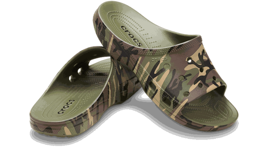 Camouflage Saturday Slides s Army Green / Multi 39 - Crocs - Modalova