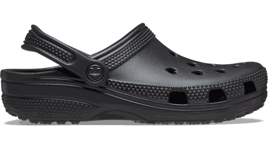 Classic Hearts Cut Out Sabots Unisex Black 36 - Crocs - Modalova