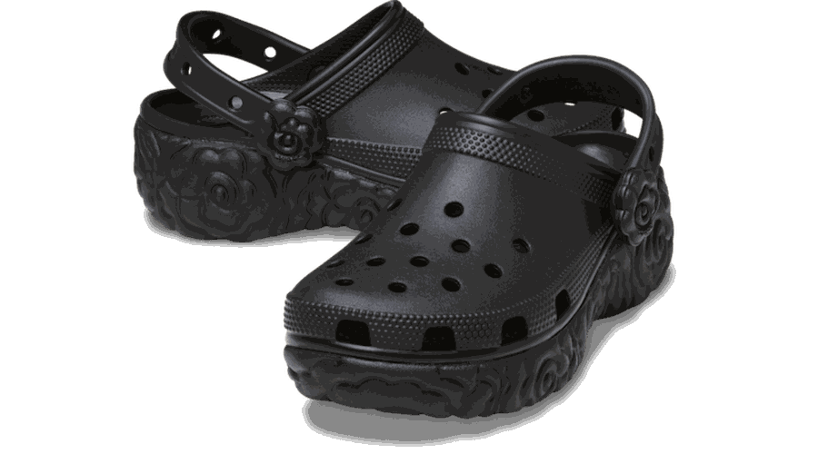 Classic Platform Bloom Sabots s Black 41 - Crocs - Modalova