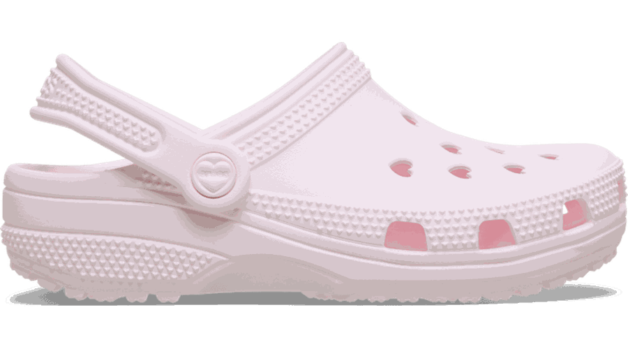 Crocs Classic Hearts Cut Out Sabots Enfants Bubble Ice 28 - Crocs FR Feed New - Modalova