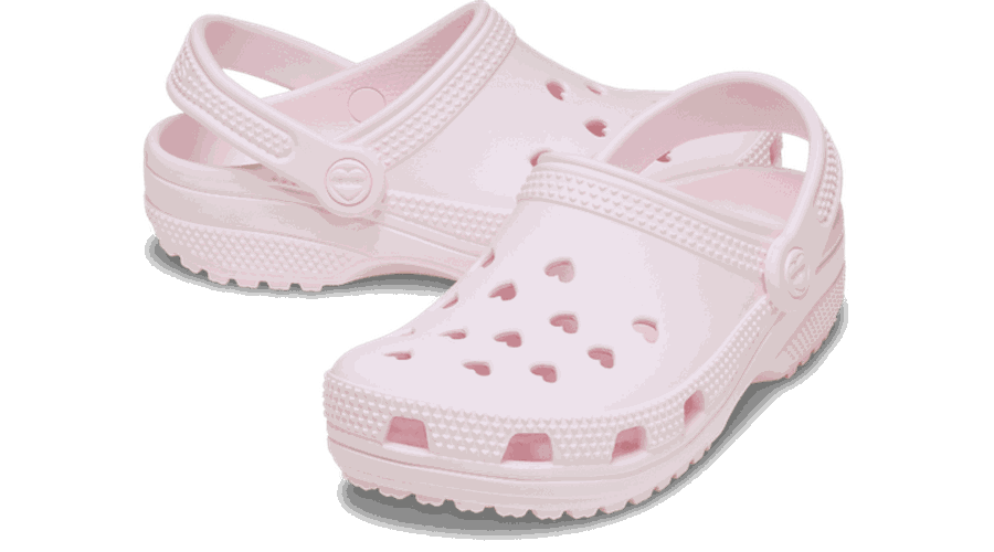 Classic Hearts Cut Out Sabots Enfants Bubble Ice 28 - Crocs - Modalova