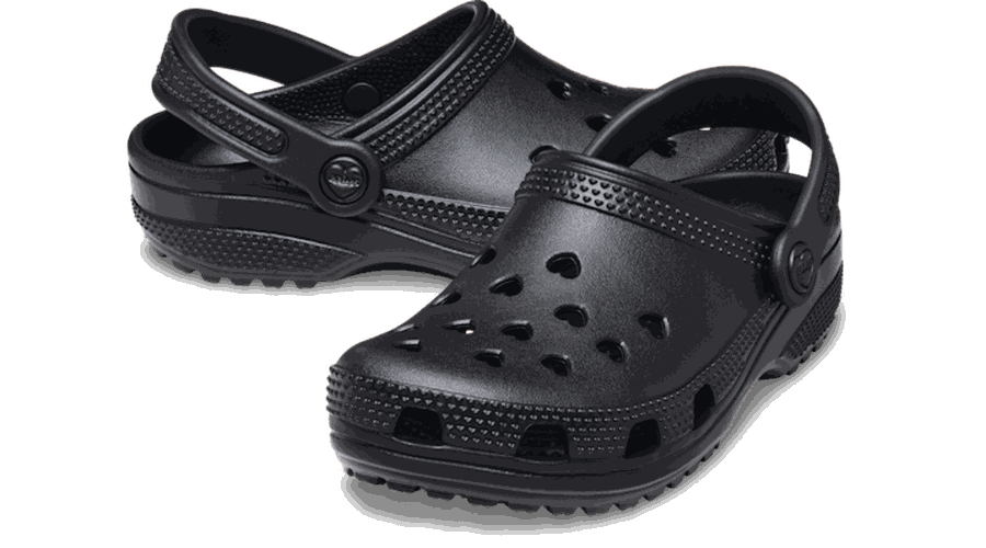 Classic Hearts Cut Out Sabots Enfants Black 28 - Crocs - Modalova