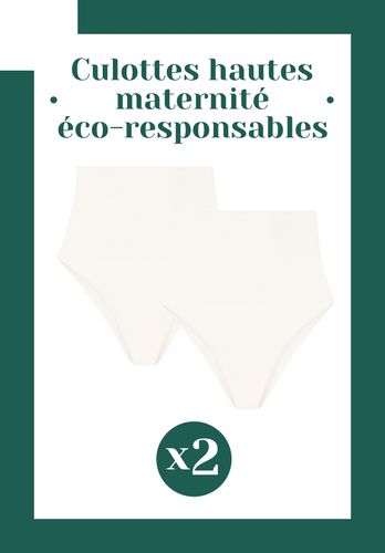 Pack 2 culottes hautes grossesse sans couture Eco-Responsables - SEAMLESS - Envie de Fraise - Modalova