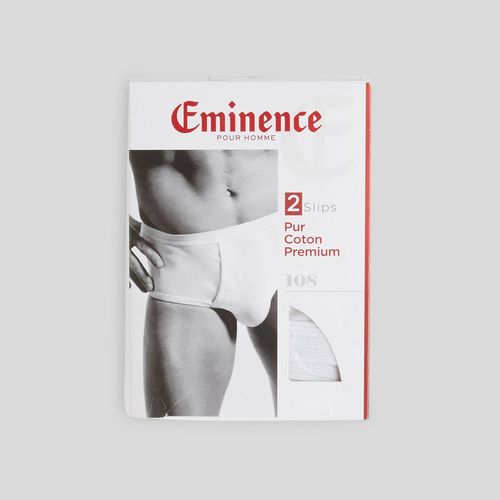 Lot de 2 slips taille haute ouvert côte fine en coton , certifié OEKO-TEX - EMINENCE - Modalova