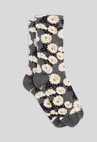 Paire de chaussettes fantaisie à fleurs en coton - MONOPRIX FEMME - Modalova