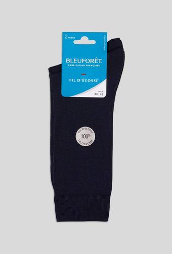 Lot de 2 paires de chaussettes en fil d'écosse Bleuforêt - BLEU FORET - Modalova