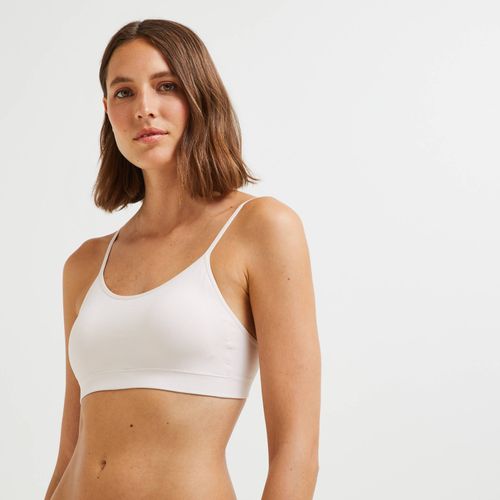 Brassière sans coutures avec coques amovibles et agrafage dos - MONOPRIX - Modalova