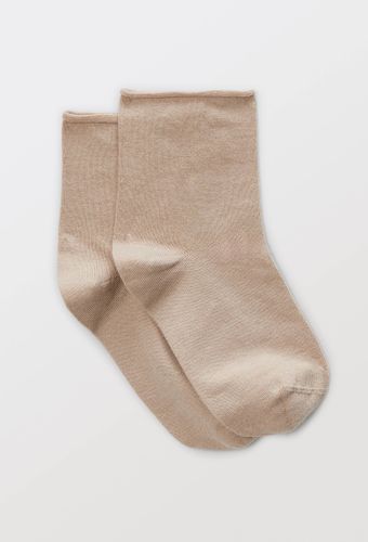 Paire de socquettes à bords roulottés en coton - LE BOURGET - Modalova
