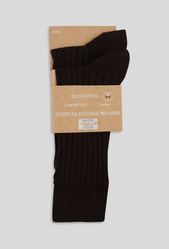 Lot de 2 paires de chaussettes en fil d'écosse - MONOPRIX - Modalova