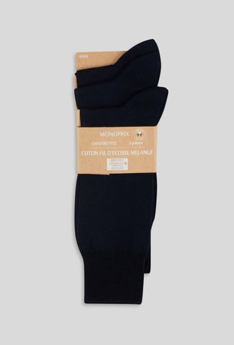 Chaussettes fil d écosse - MARINE - MONOPRIX HOMME - Modalova