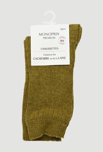Paire de chaussettes contenant de la laine et du cachemire - MONOPRIX FEMME - Modalova