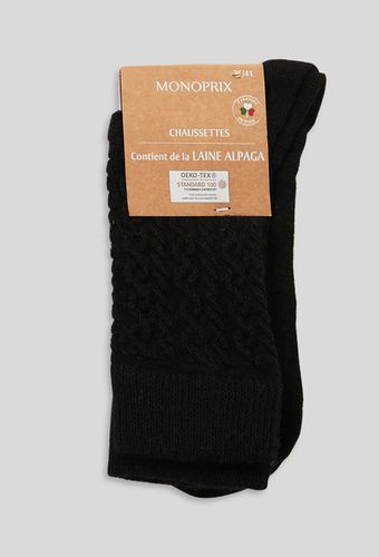 Chaussettes contenant de l Alpaga - MONOPRIX FEMME - Modalova