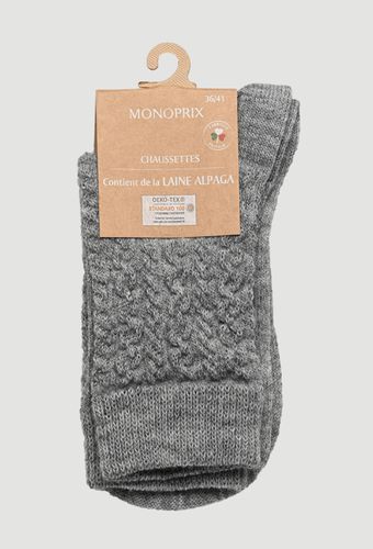 Chaussettes contenant de l Alpaga - MONOPRIX FEMME - Modalova