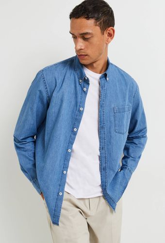 Chemise manches longues chambray en coton BIO GOTS - MONOPRIX - Modalova